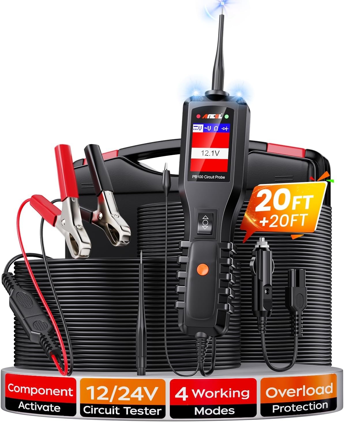 Ancel PB100 12V/24V Circuit Tester Electric System Diagnostic Tool