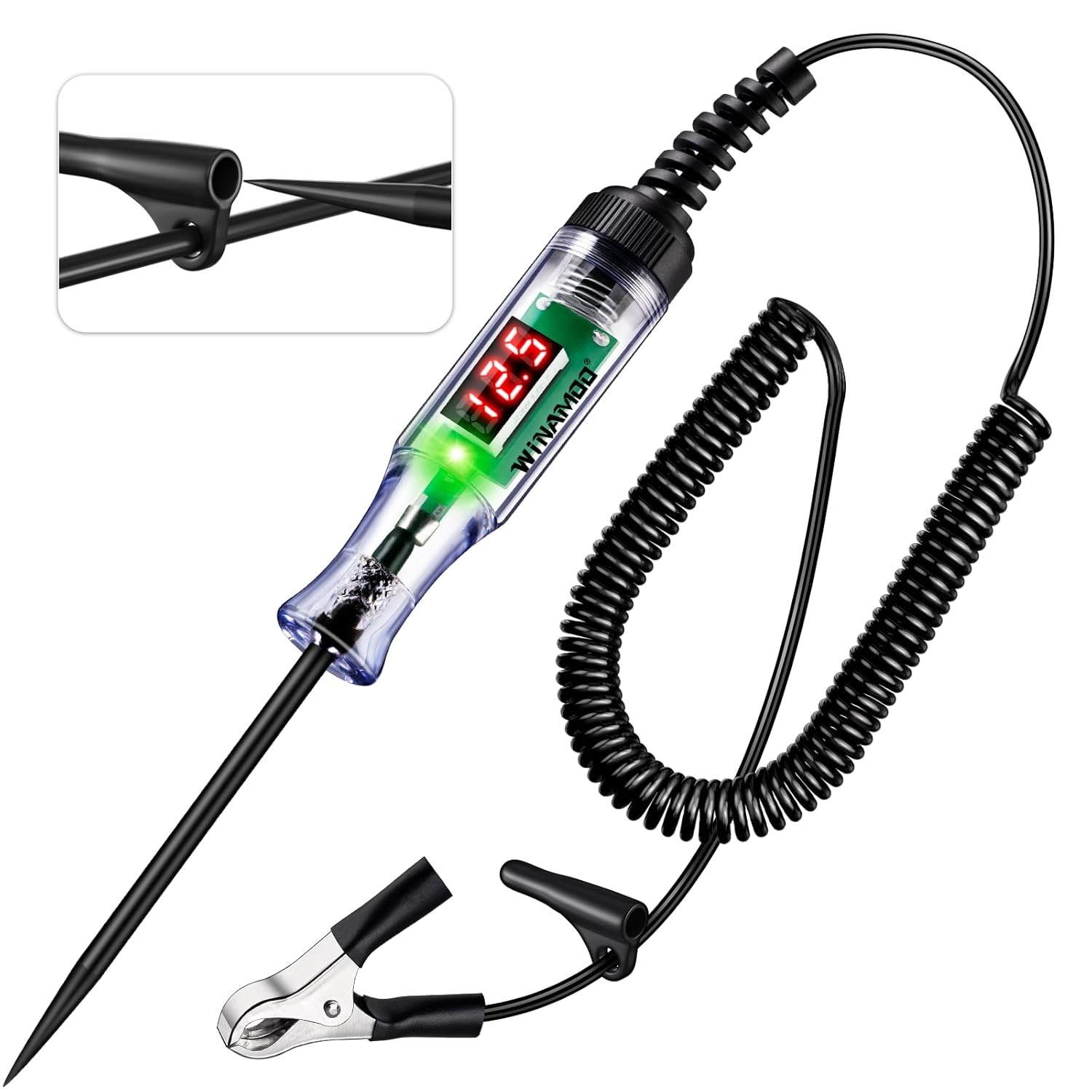 WINAMOO Automotive Test Light with 3-48V LED Digital Voltage Display, Auto Circu