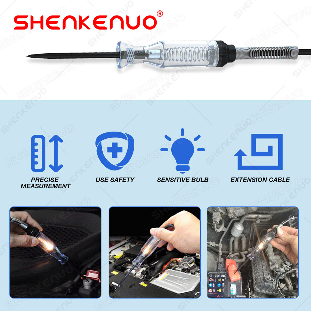 Test Light Car Circuit Tester Probe 6- 24V Voltage Continuity Tester Car Tuck
