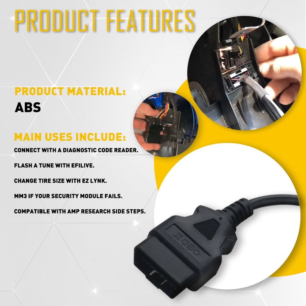 Car HD Security Gate Bypass OBD2 Cable For Dodge Cummins RAM 1500 2500 2018+
