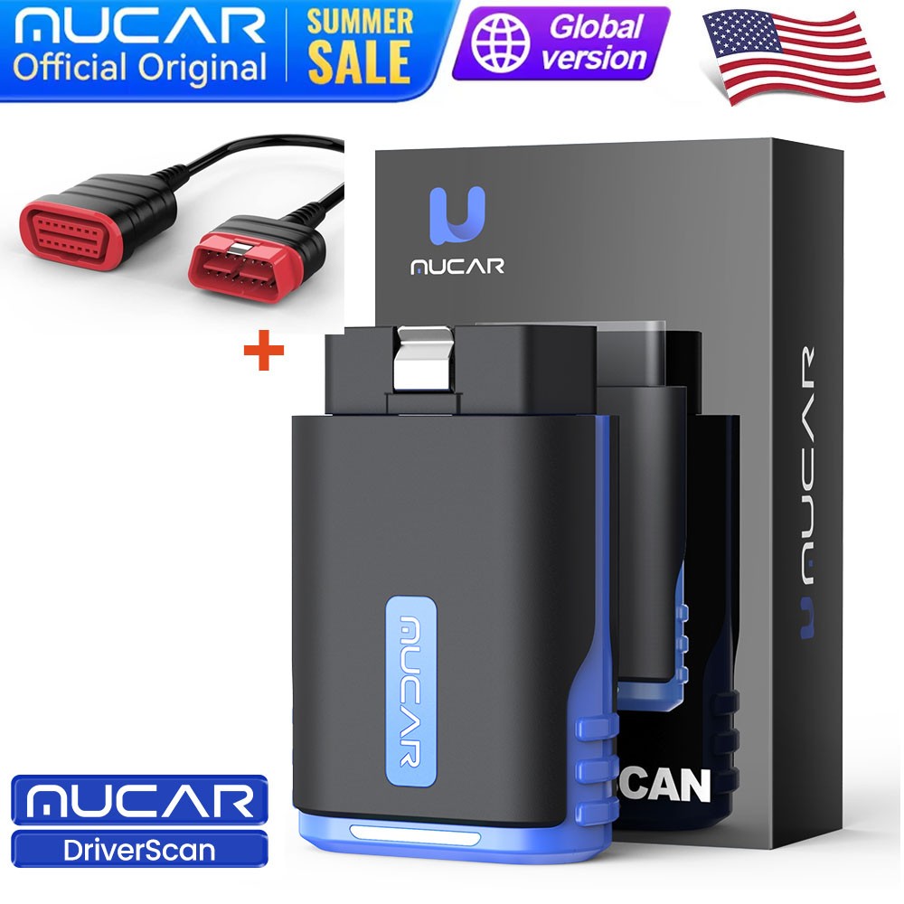 NEW MUCAR DriverScan OBD2 Scanner Car Diagnostic 15 Resets W/ Extension Cable