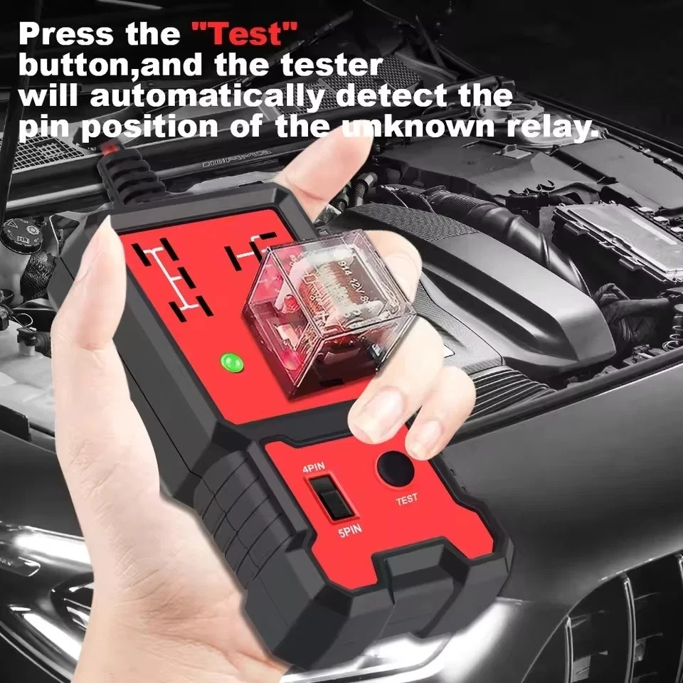 Automotive Electronic Relay Tester Car Relay Tester Universal 12V LED Indicator