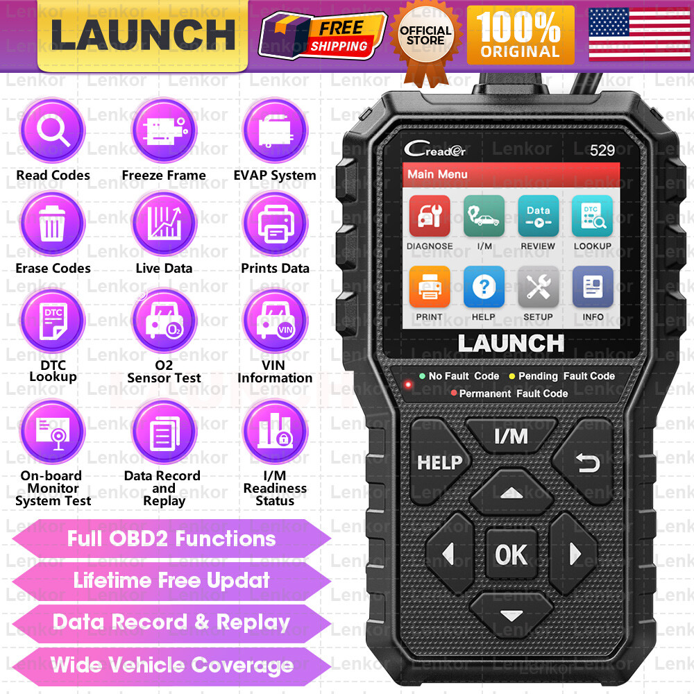 LAUNCH OBD2 Scanner CR529 OBD Code Reader Car Diagnostic Scan Tool Check Engine