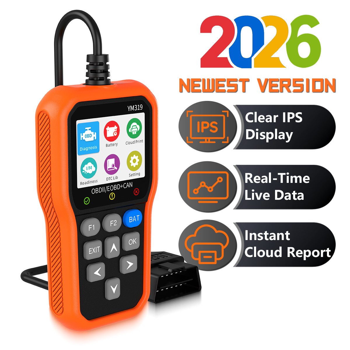 Check Engine Transmission Code Reader OBD2 Scanner Car Diagnostic Tool
