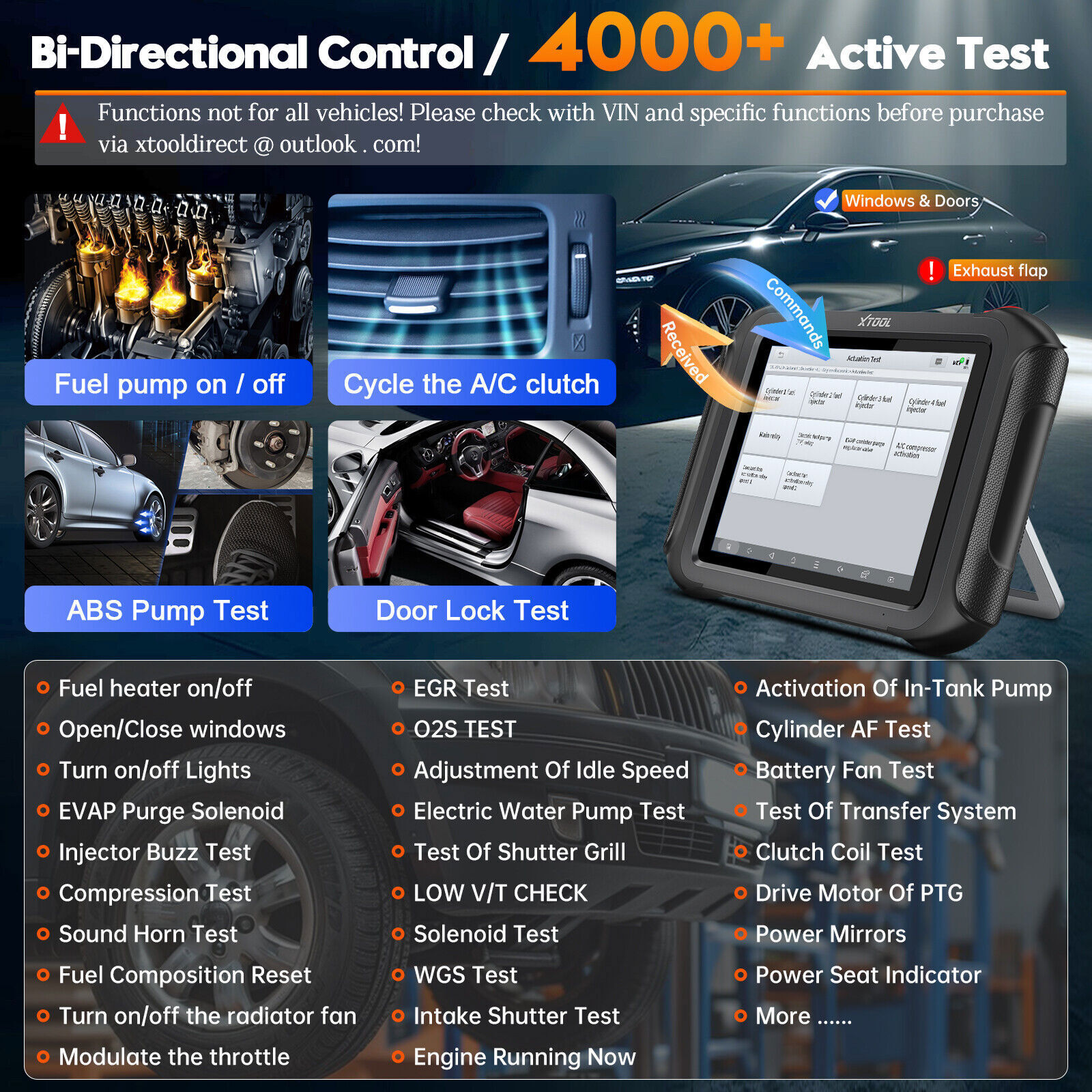 USED XTOOL D9S WIFI Auto Full Diagnostic Scan Tool K~ey Programming LEVEL-UP D9