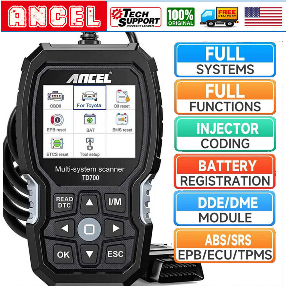 ANCEL TD700 OBD2 Scanner Fits for Toyota Lexus Scion Scan Code Reader Diagnostic