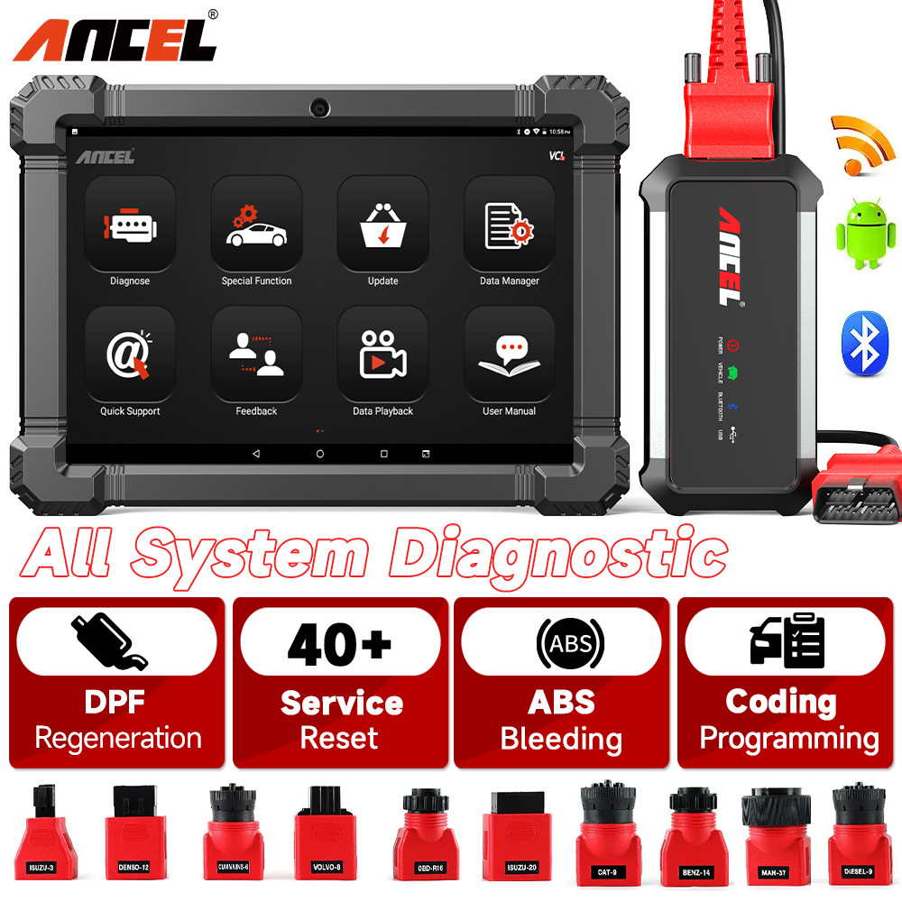 Diesel 12V 24V Truck Scanner Heavy Duty Truck DPF Regeneration OBD Diagnostic