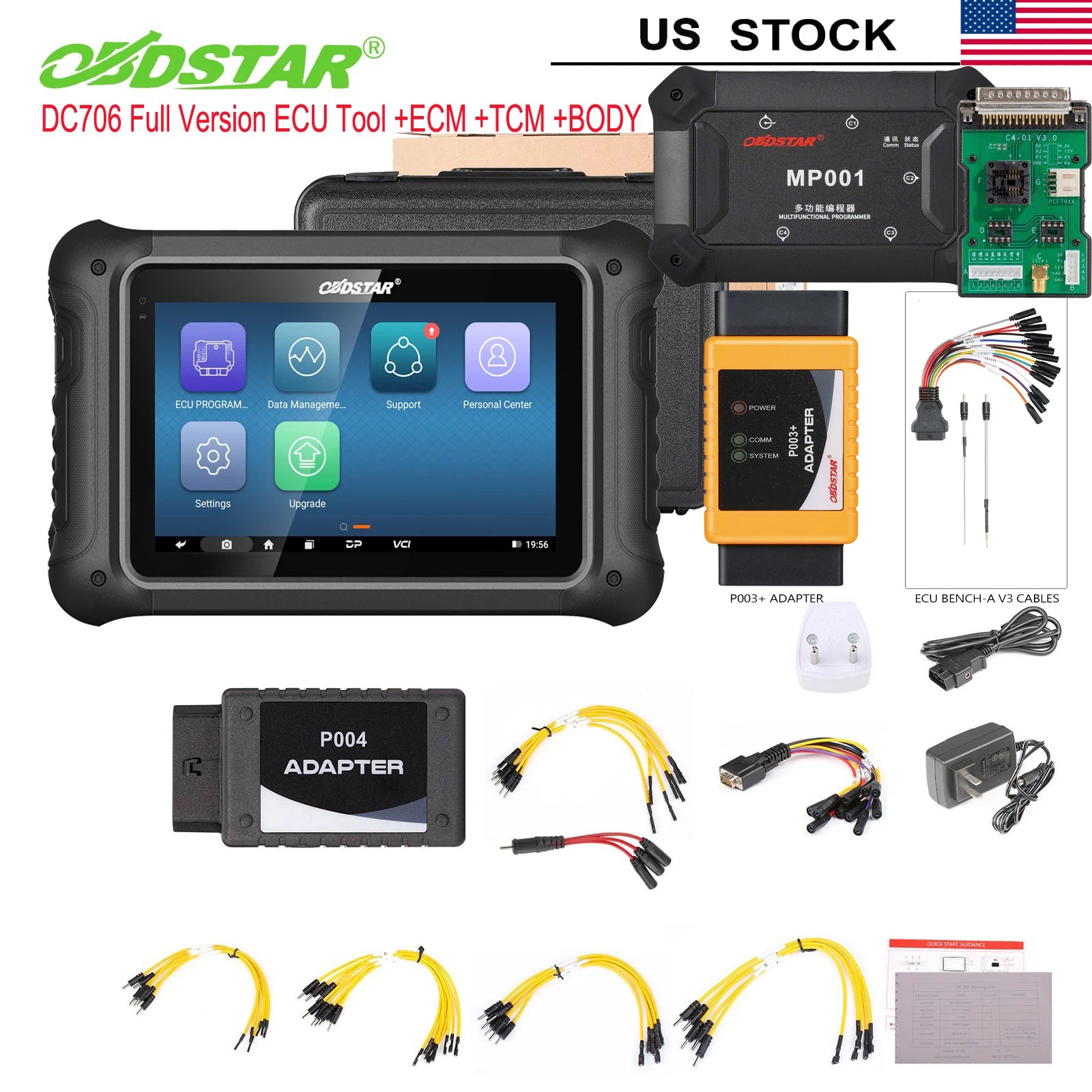 OBDSTAR DC706 Full Version EC.U Tool +ECM +TCM +BODY with MP001 Kit & P003+ Kit