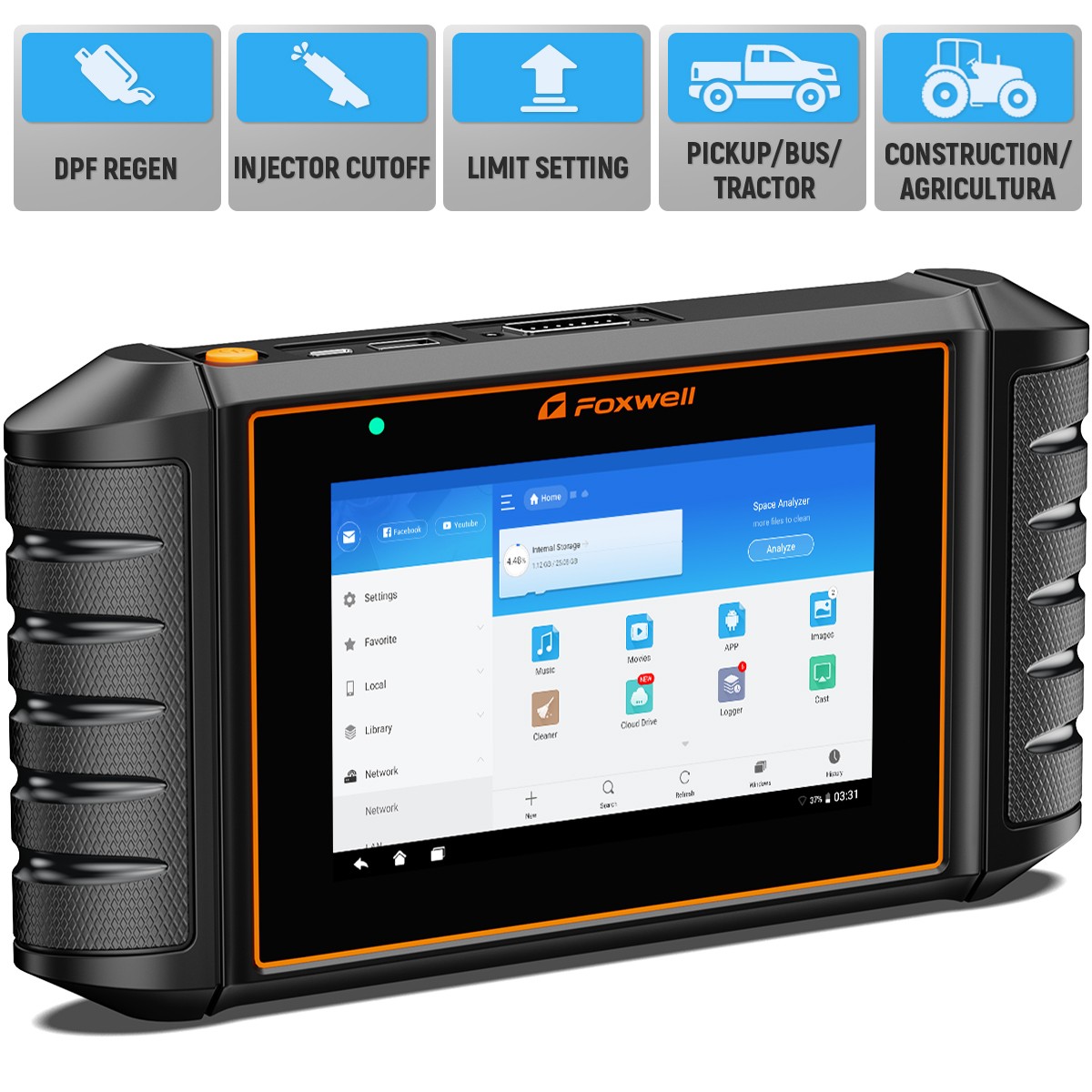 Heavy Duty Truck Diesel Diagnostic Scanner Injector Speed Limit Adjustment DPF