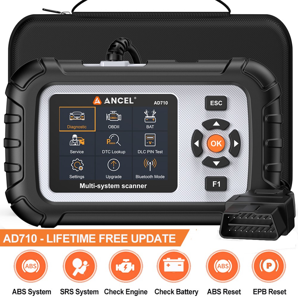 ANCEL AD710 OBD2 Scannr Check Engine Diagnostic Code Reader ABS Bleeding SRS EPB