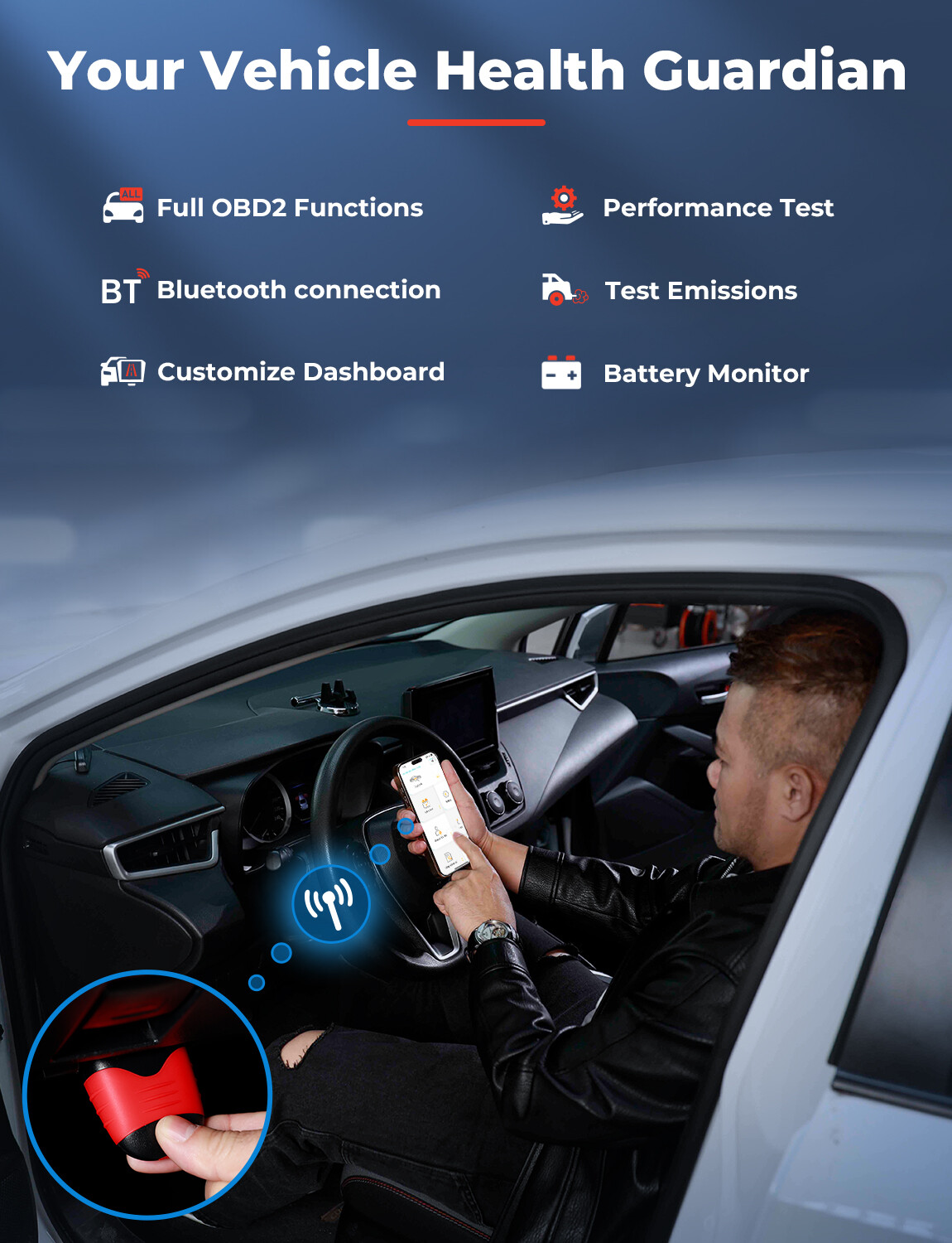 AUTOPHIX 3210 Bluetooth OBD2 Scanner Full OBD Function Scan Tool For IOS Android
