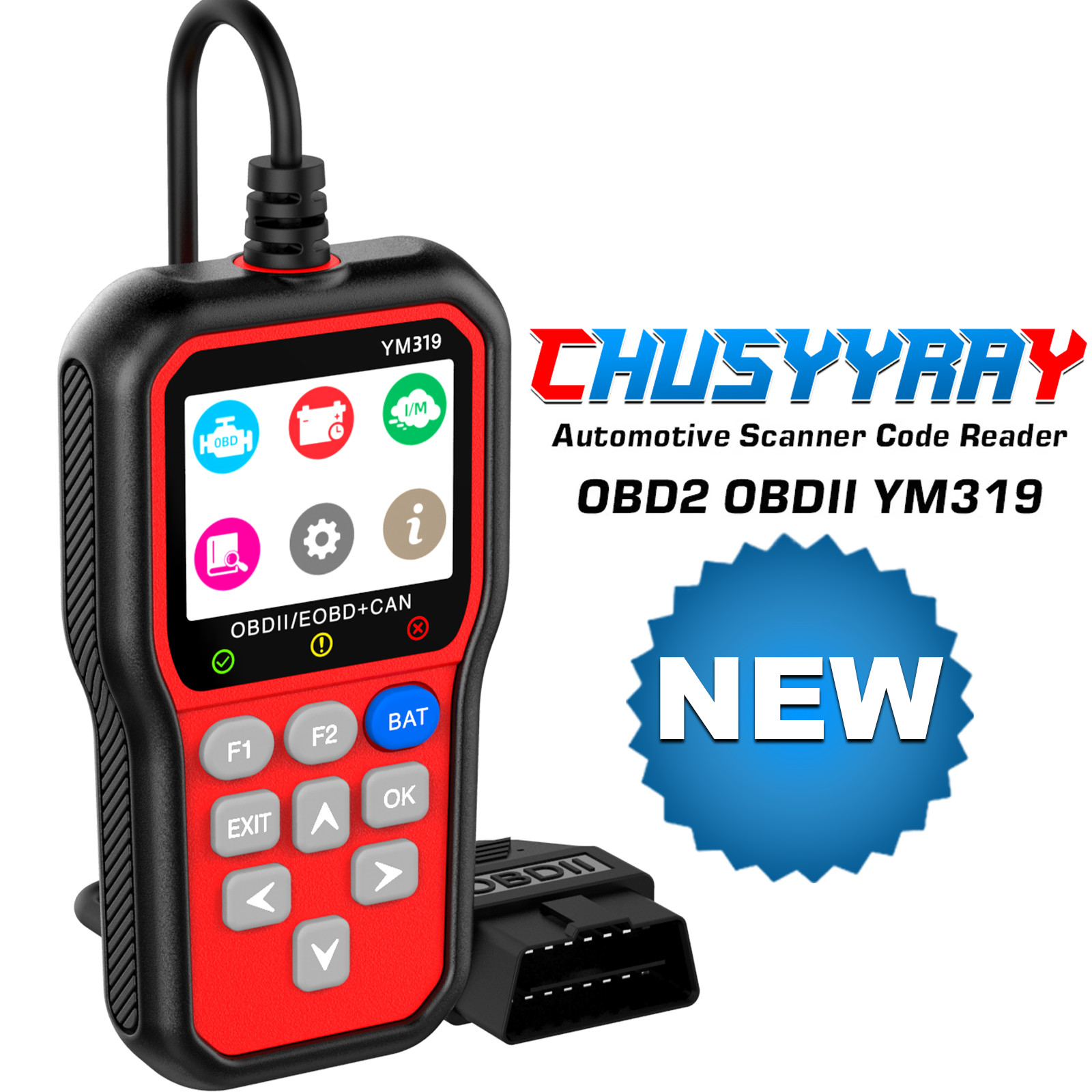 OBD2 Scanner Code Reader Check Engine Fault Car Diagnostic Tool YM319