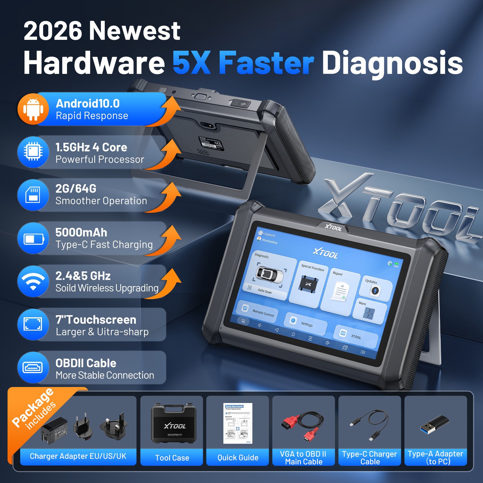XTOOL D7S E.CU Coding Scanner Full Bidirectional Diagnostic Tool Code Reader