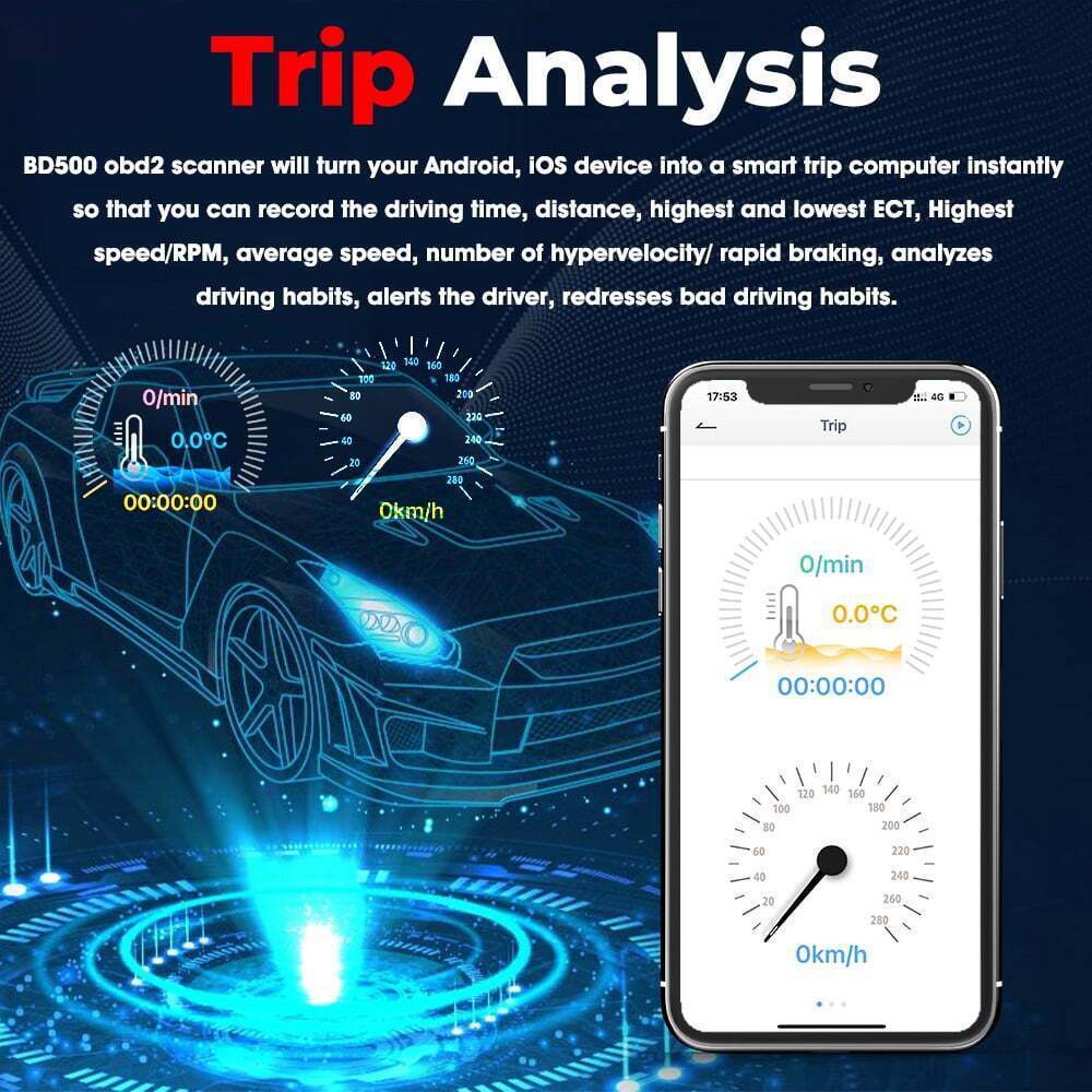 ANCEL Bluetooth OBD2 Scanner All System Car Diagnostic Tool Oil EPB ETC BAT Test