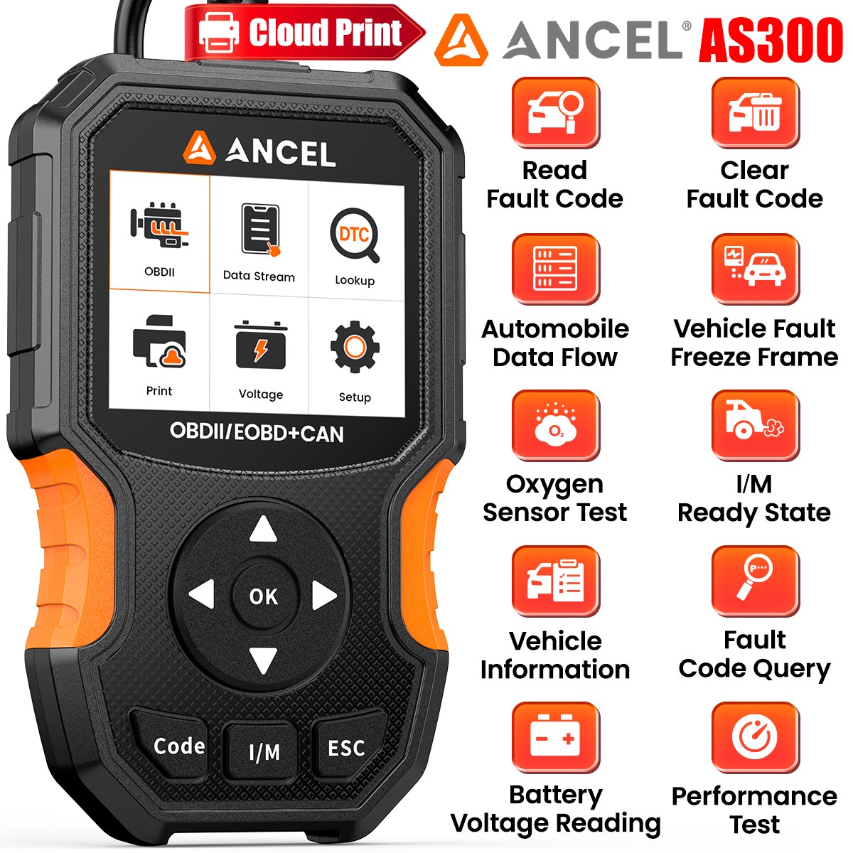Automotive OBD2 Scanner OBD Code Reader Car Diagnostic Tool Check Engine Fault