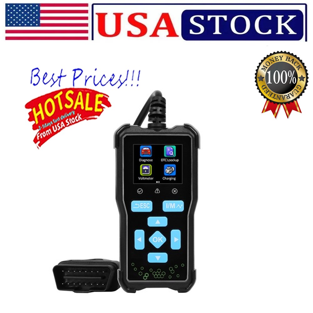 AT100 Classic Enhanced Universal OBD II Scanner Car Engine Fault Code Read US
