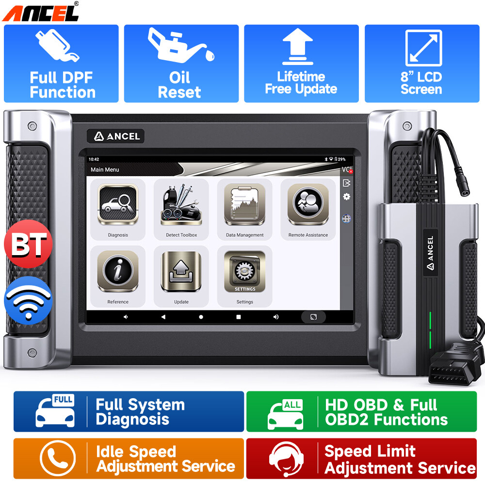 ANCEL HD8000 Heavy Duty Truck Scanner DPF Forced Regen Diesel Diagnostic Tool