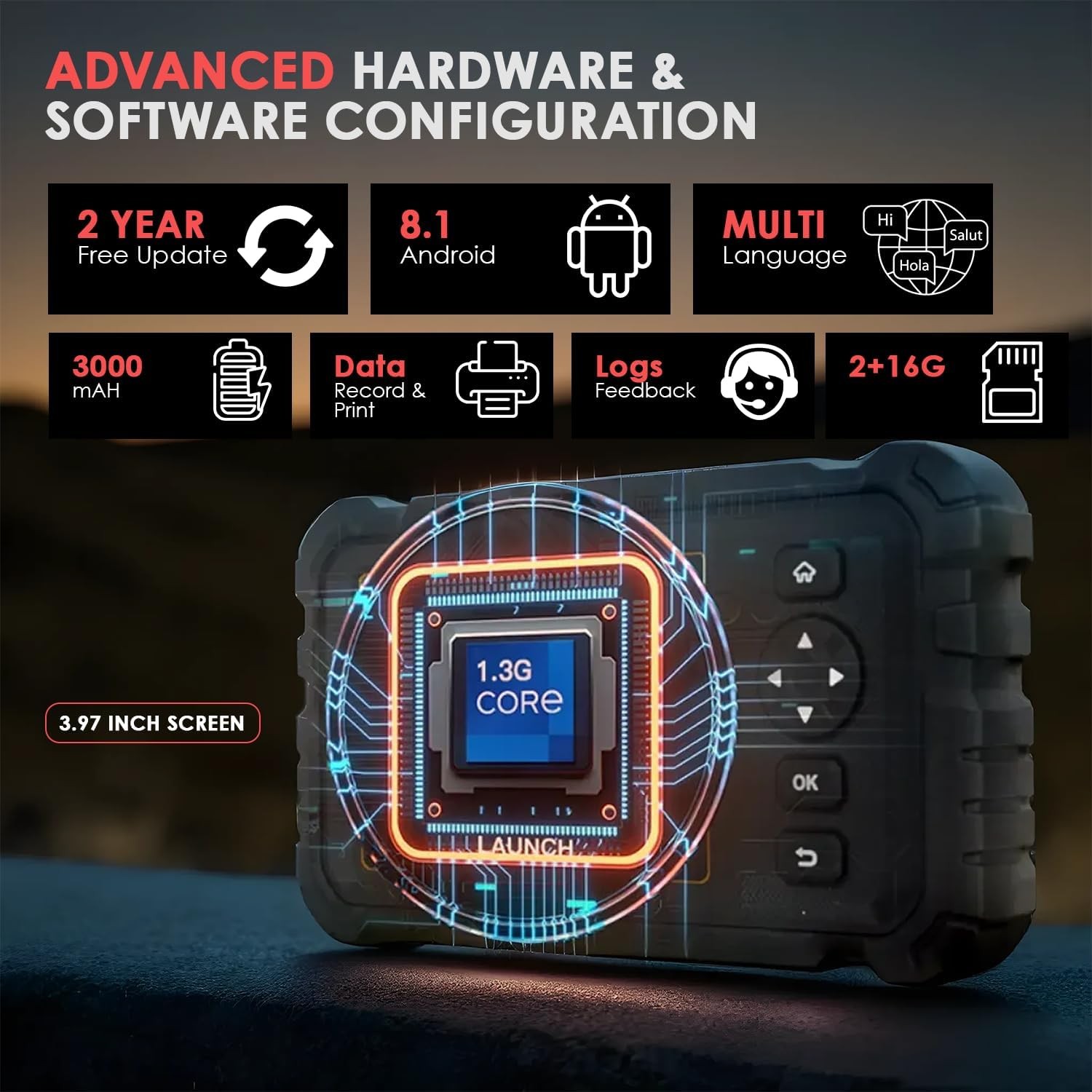 LAUNCH CRP129 HD Heavy Duty Truck Full Diagnostic Scanner with 7 Reset Functions