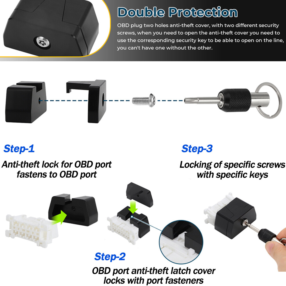 OBD II OBD2 Port Lock Security Anti-theft Tool for Car Diagnostic Port Protector