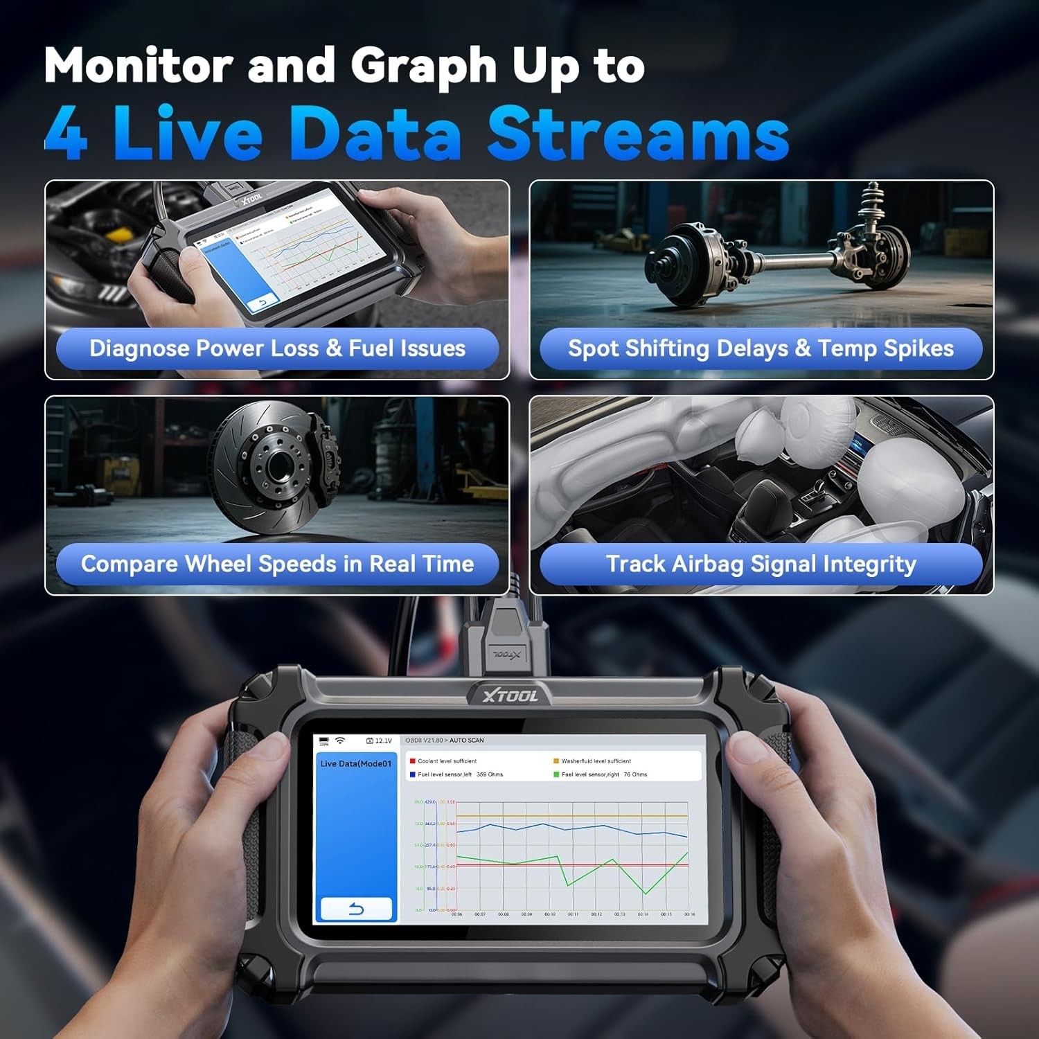 🏆2026 XTOOL D5S OBD2 Scanner Engine ABS SRS Transmission Diagnostic Tool CAN FD