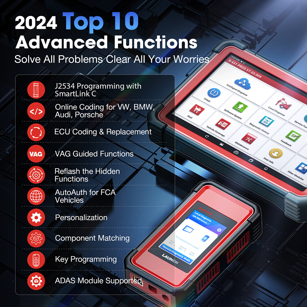 2026 LAUNCH X431 PRO 5 PAD V+ Car Diagnostic Scanner Tool Programming Key Coding