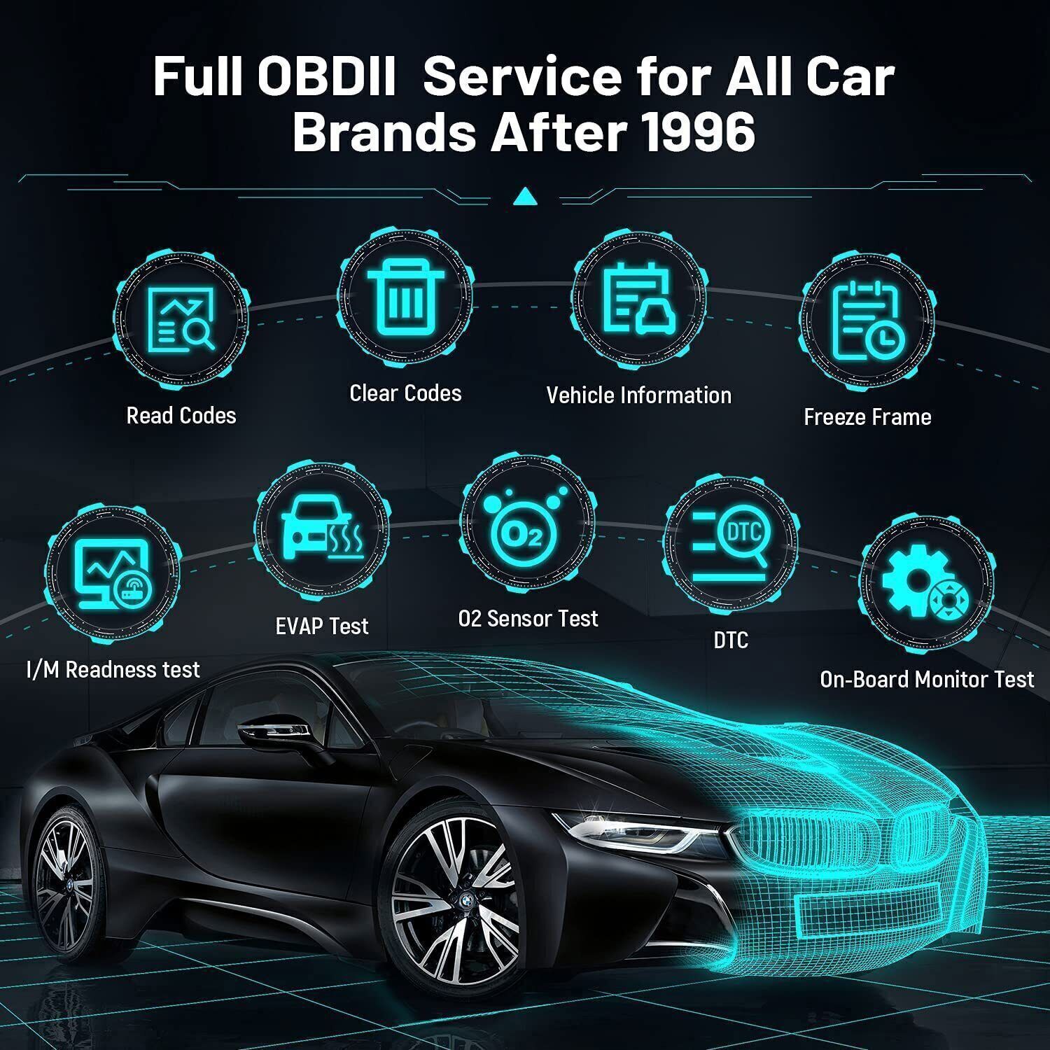 ANCEL V6 8″ Car OBD2 Scanner Bidirectional Diagnostic Scan Tool Full System A/F