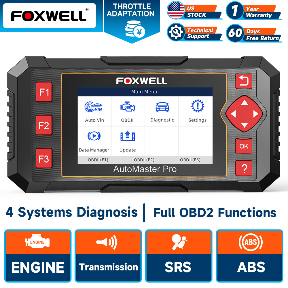 FOXWELL NT604 Elite OBD2 Scanner Car Diagnostic ABS SRS Engine A/T Code Reader