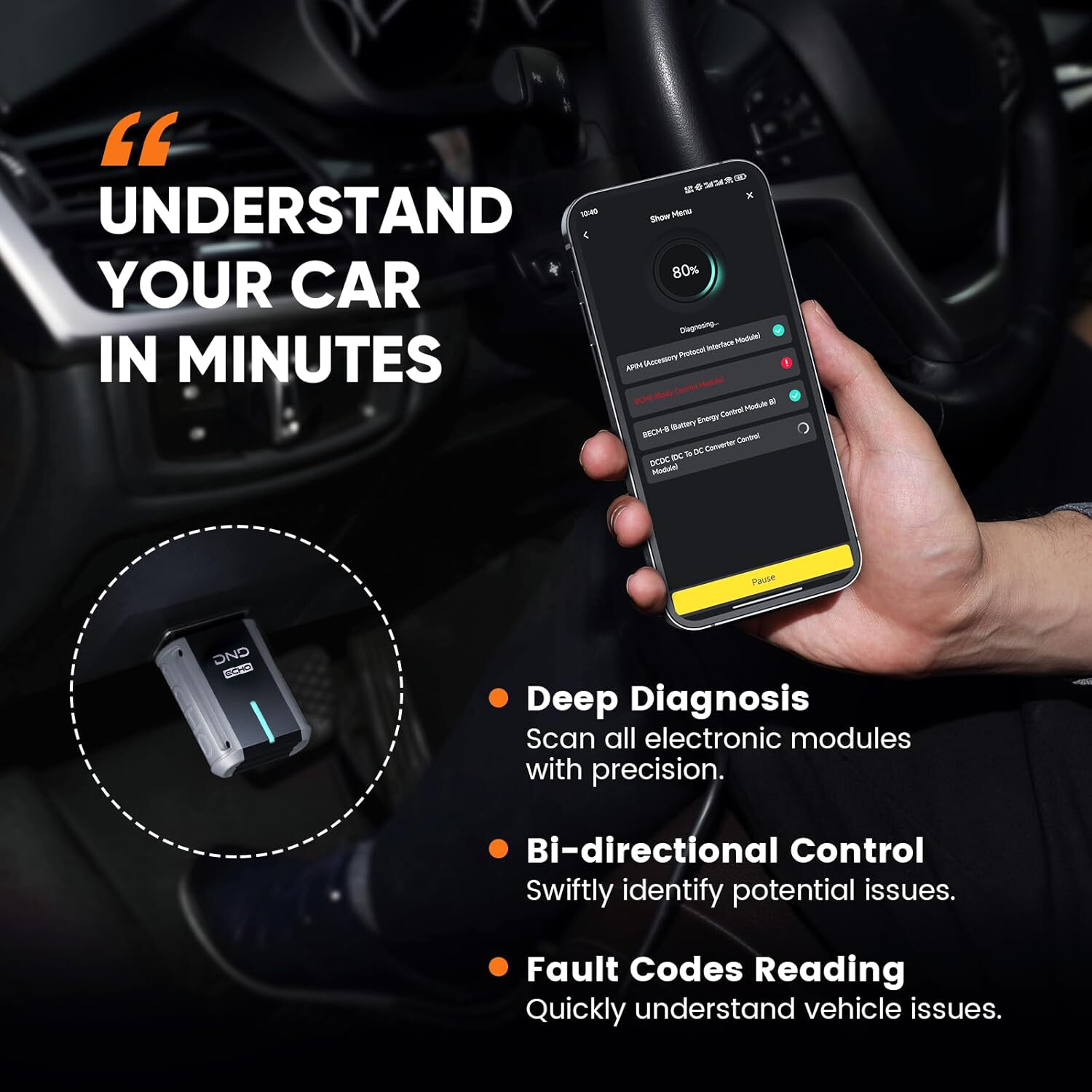 All System OBD2 Scanner Bluetooth Car Diagnostic Tool OIL BMS For DIY Car Owners