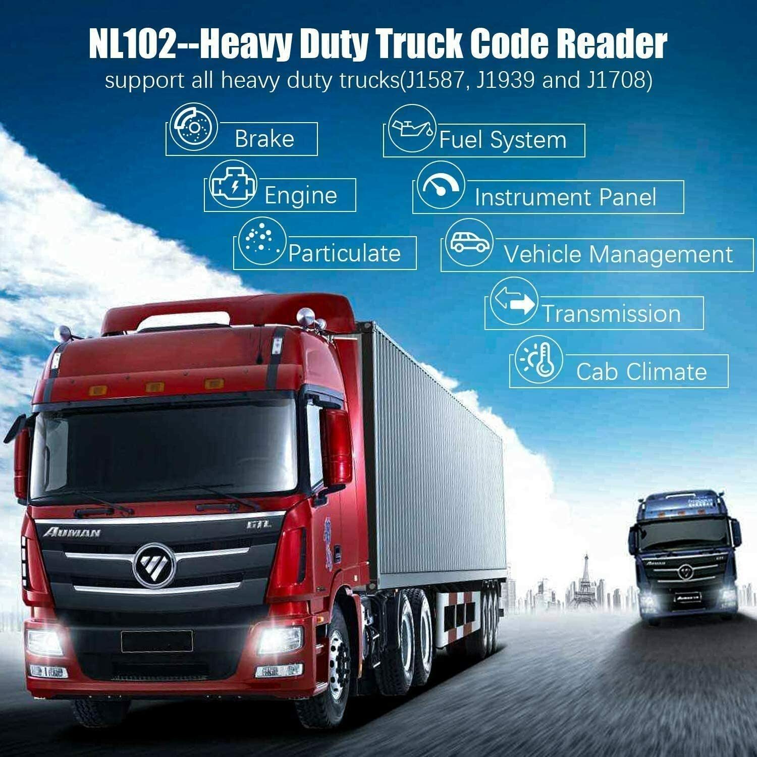 NEXAS NL102 Pro Heavy Duty Truck Scanner Diesel Diagnostic Scan Tool for Cummins