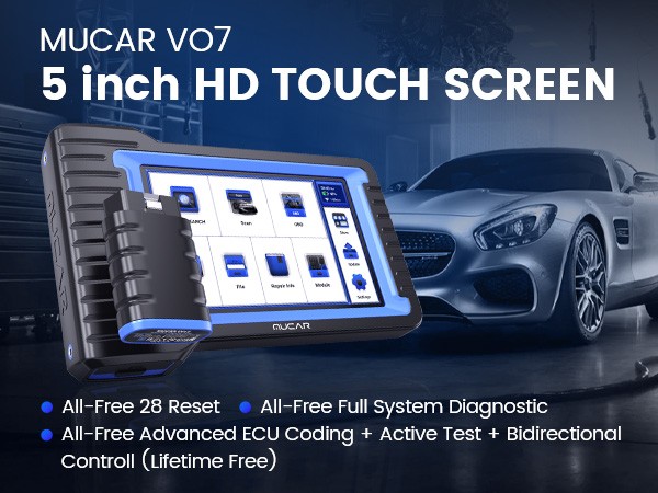 🔥MUCAR VO7 OBD2 Car Diagnostic Auto Scanner Full System 28+Reset Bidirectional