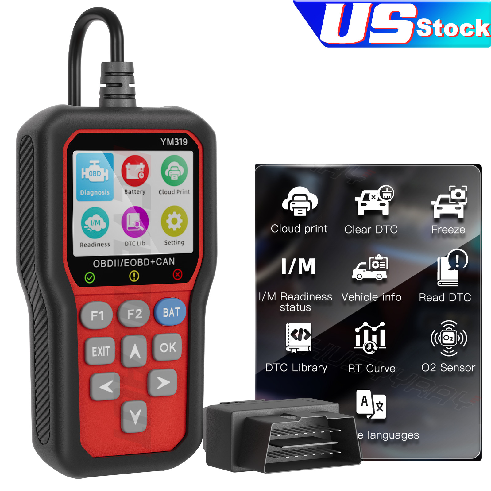 OBD2 Scanner Diagnostic Engine Car Code Reader – Car OBDII/EOBD Diagnostic Tool