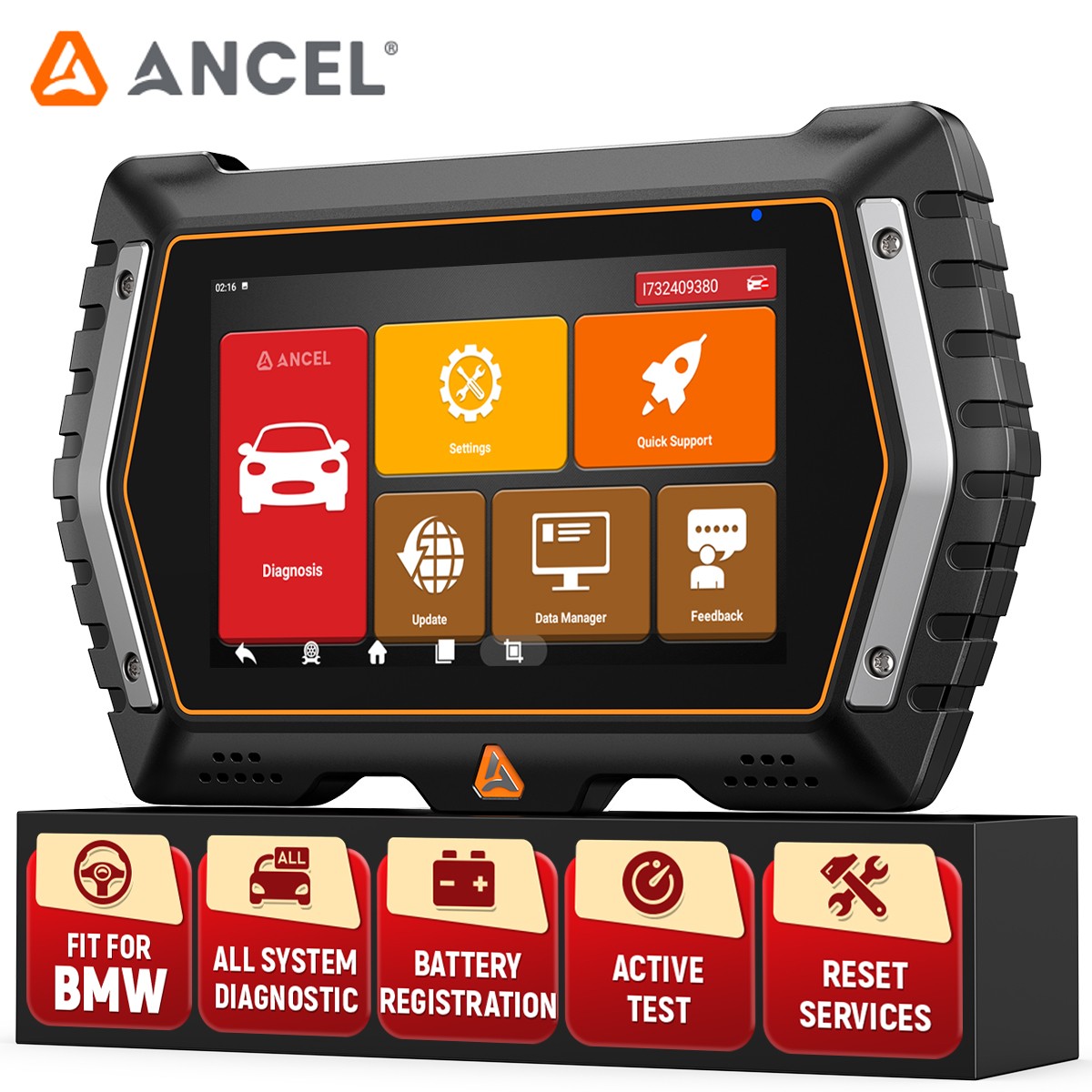 ANCEL V3 Elite For BMW OBD2 Scanner Full System ECU Coding Active Test 40+ Reset