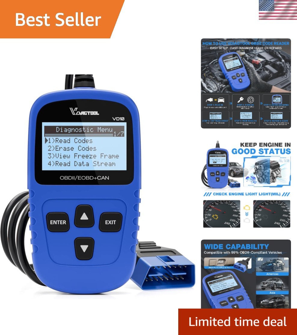 Universal OBDII Code Reader with 2.1” Display – Effortless Car Diagnostics