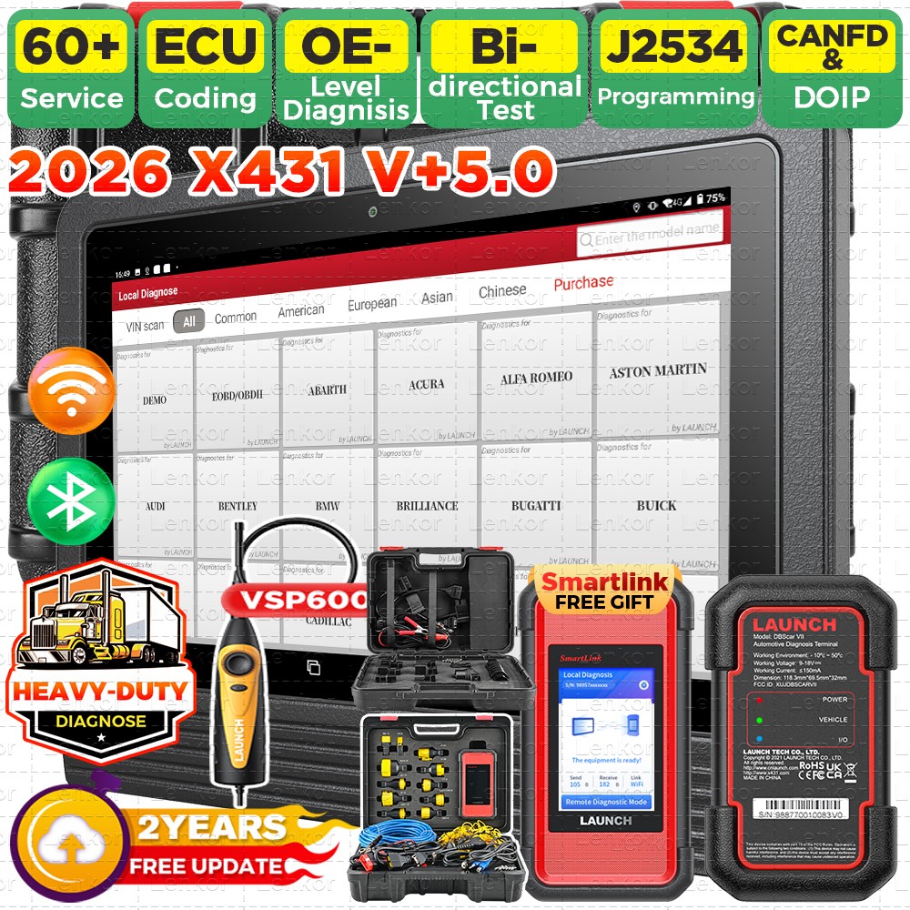 Launch X431 PRO3S+ SmartLink HD Heavy Duty Truck Car Scanner J2534 Programming