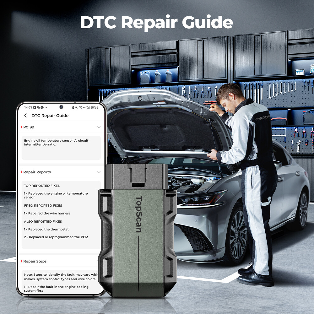 2025 TOPDON TopScan PRO Bluetooth Key Fob Programmer All System Diagnostic Tool
