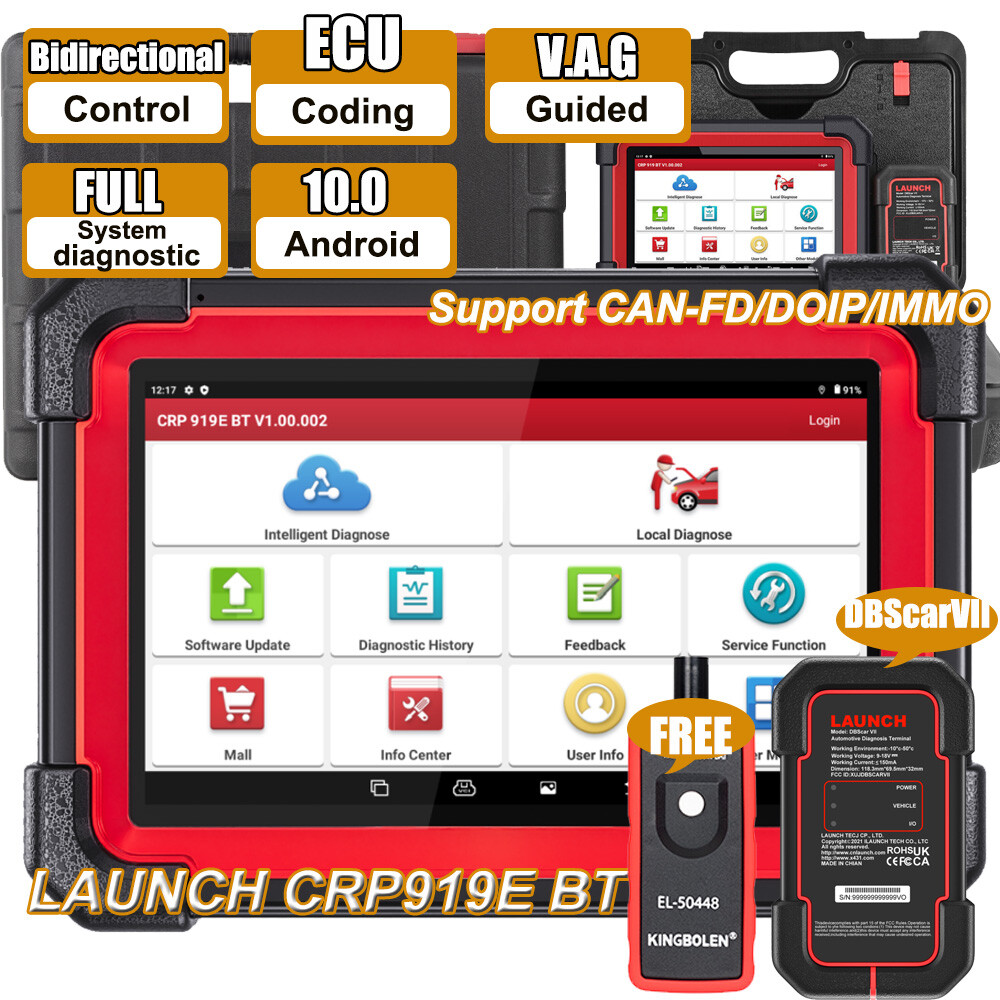 LAUNCH X431 CRP919E BT PRO Elite Bidirectional Car Diagnostic Scanner Key Coding