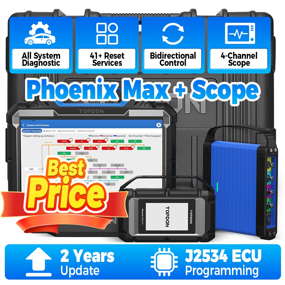 TOPDON Phoenix Max + Scope Advanced Coding Programming Scanner for Benz BMW Audi
