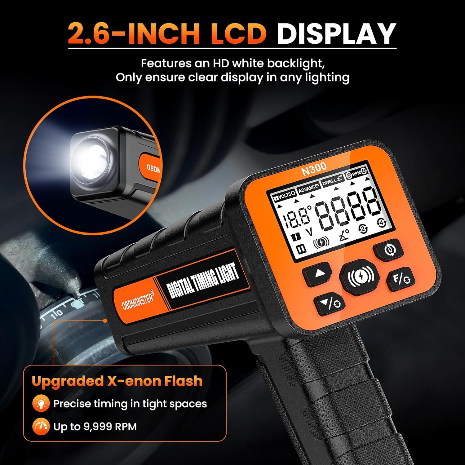Engine Timing light Tachometer Inductive For Isuzu Acura CL Honda Accord F22B1