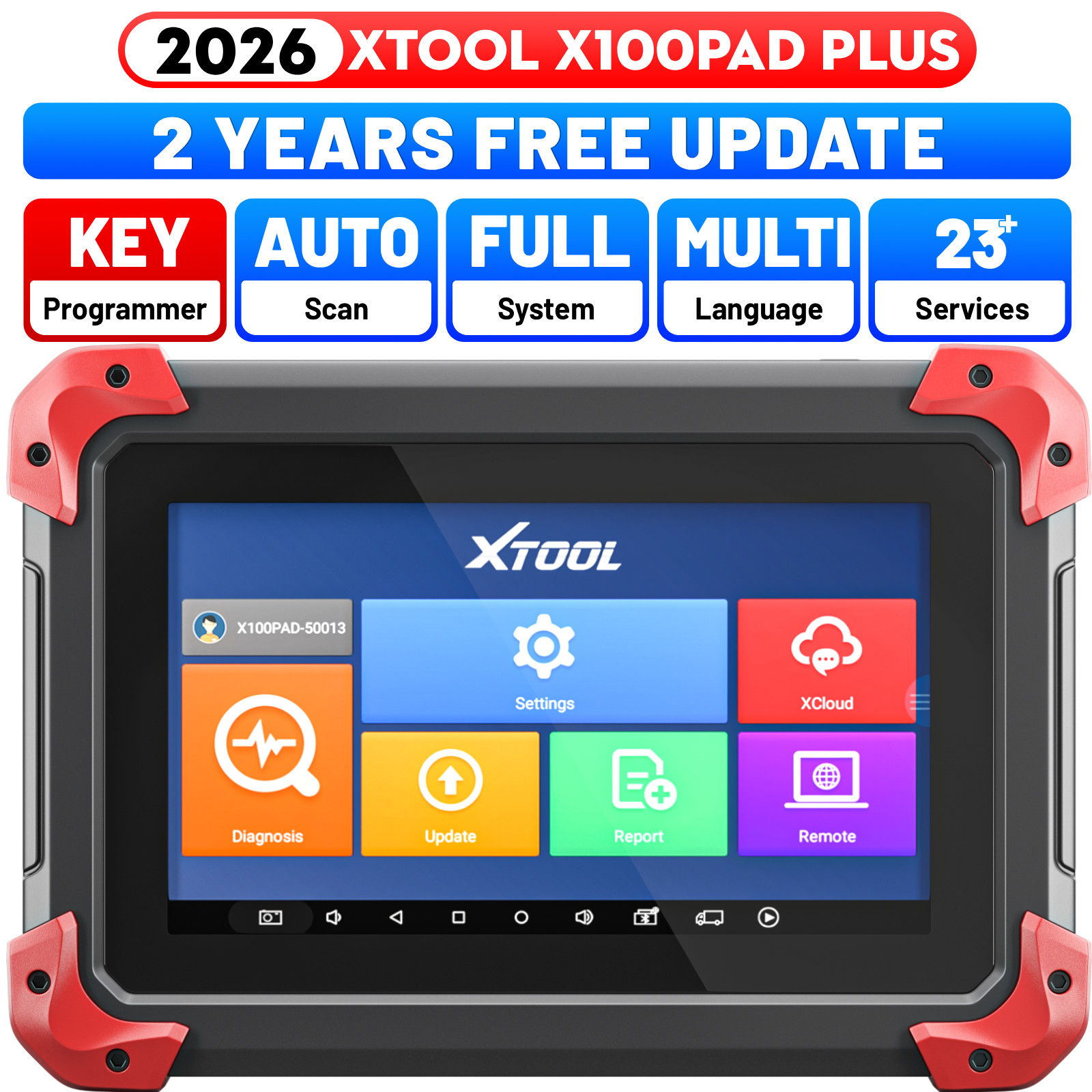 🏆XTOOL X100 PAD PLUS Car Diagnostic Scanner Key Programmer Tool +EEPROM Adapter
