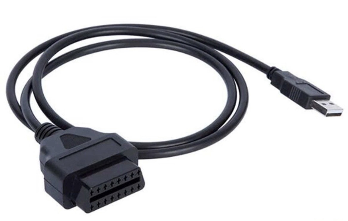16 Pins OBD2 OBD-II to USB Female Port Charging Cable Adapter Connector B187