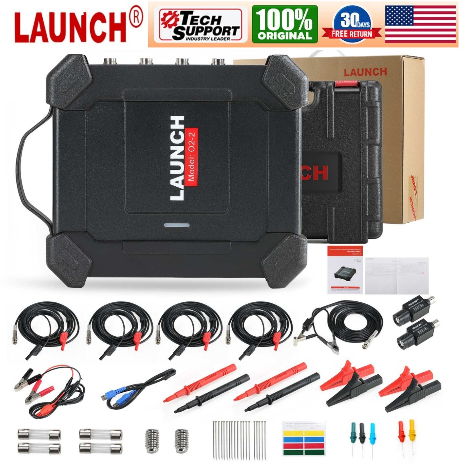 LAUNCH X431 O2-2 Scope Box Oscilloscope 4 Channels 100MHz for X431 PAD VII,PAD V