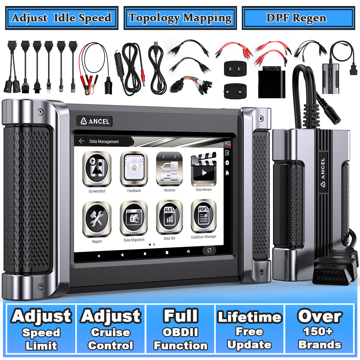 Heavy Duty Truck Diagnostic Scanner OBD Full System Topology Scan DPF Regen Tool