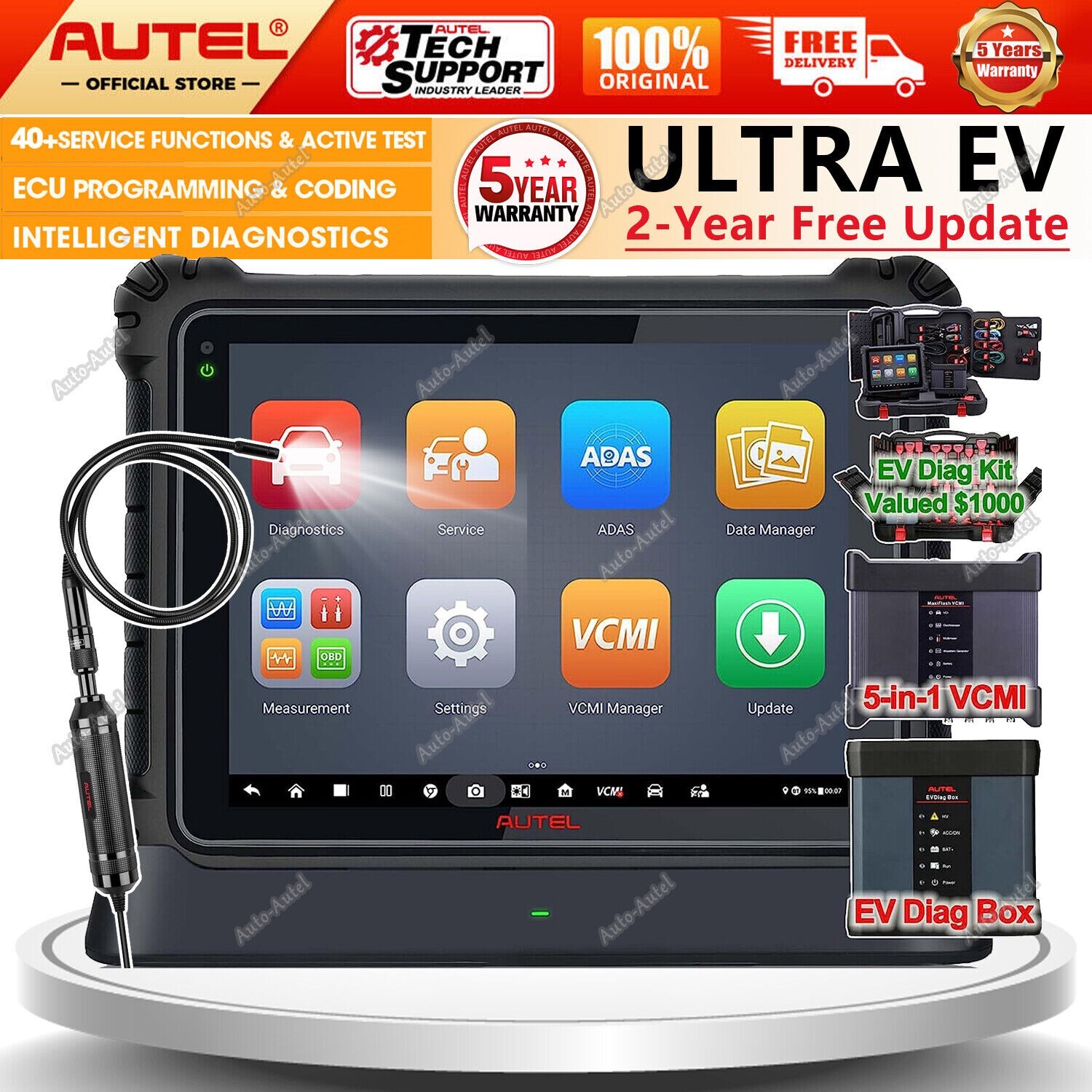 Autel MaxiSys Ultra EV Electric Intelligent Diagnostic Scanner VCMI Programming
