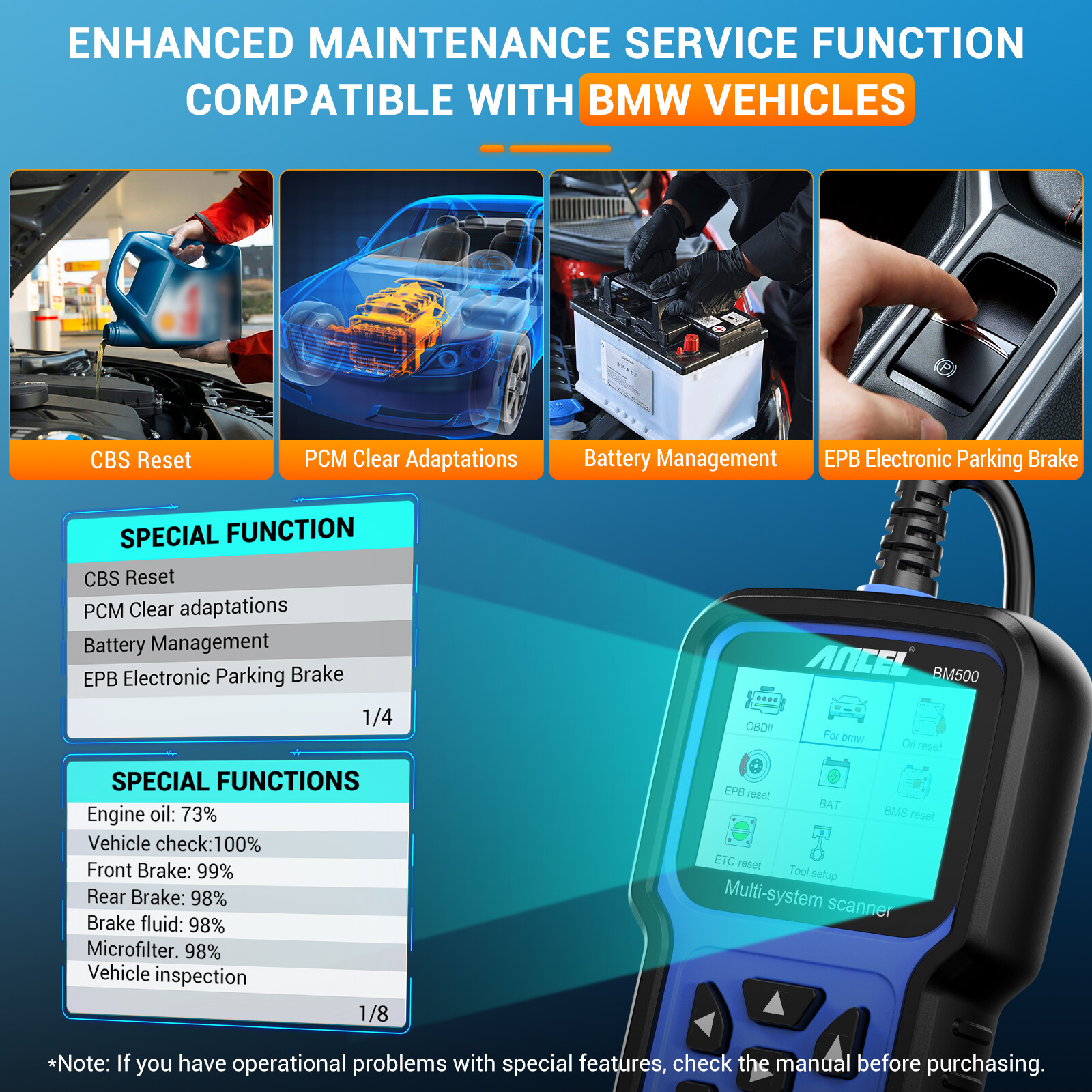 Car OBD2 Diagnostic Scanner Fit for BMW Mini Rolls-Royce Full System Scan Tool