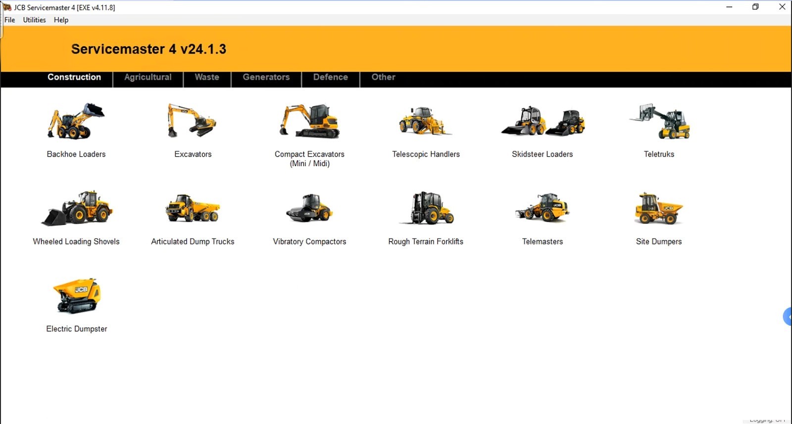 for JCB Excavato Loader Servicemaster v24.1.3 Electronic Service Diagnostic Tool