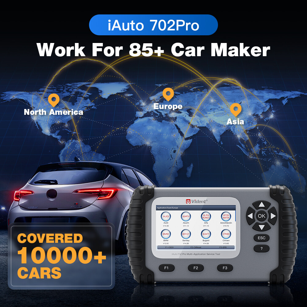 2026 Vident iAuto702Pro ABS & SRS 2-System Bidirectional Diagnosis 39+Services