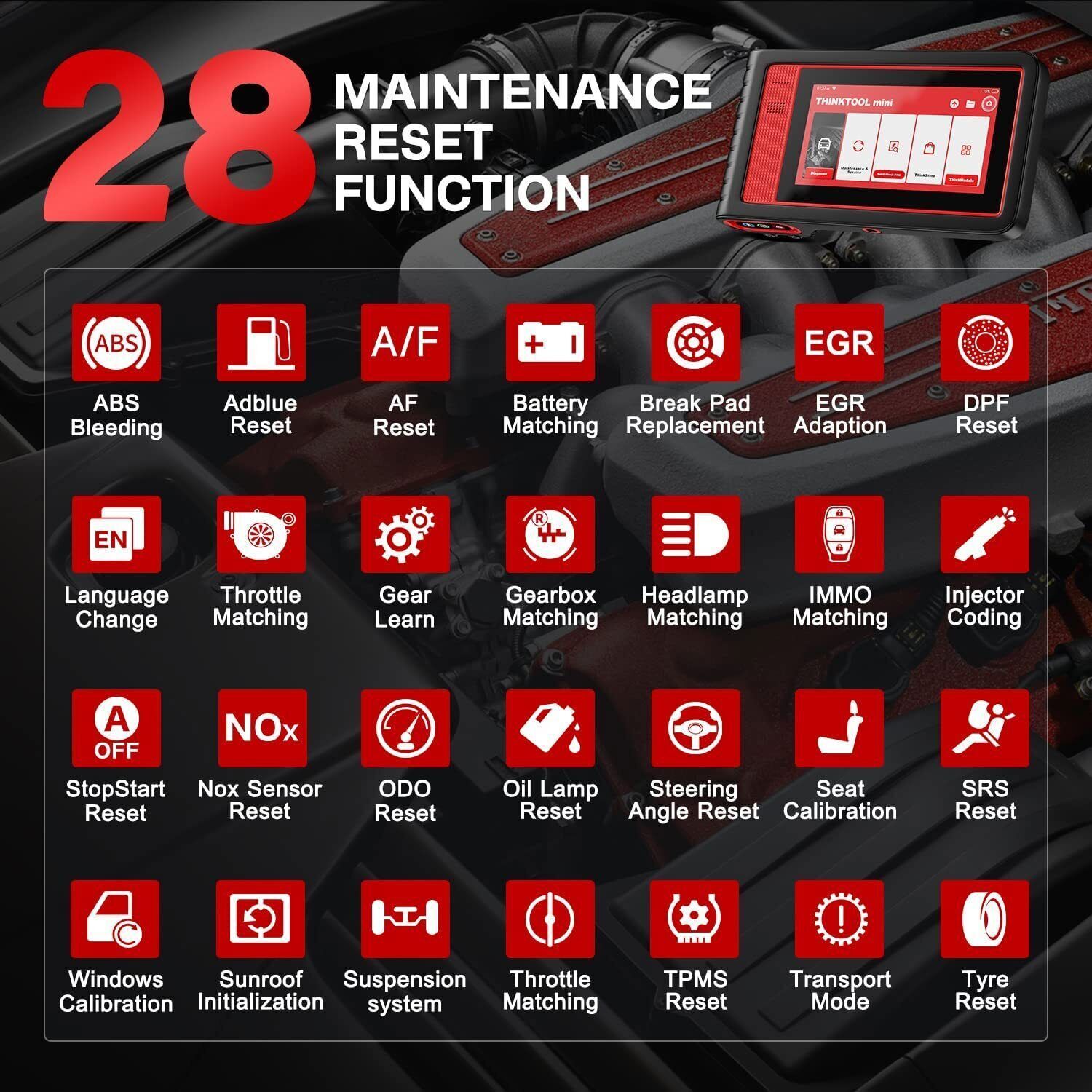 Thinktool Mini Professional Car Scanner Diagnostic Tool Full System Scanner TPMS
