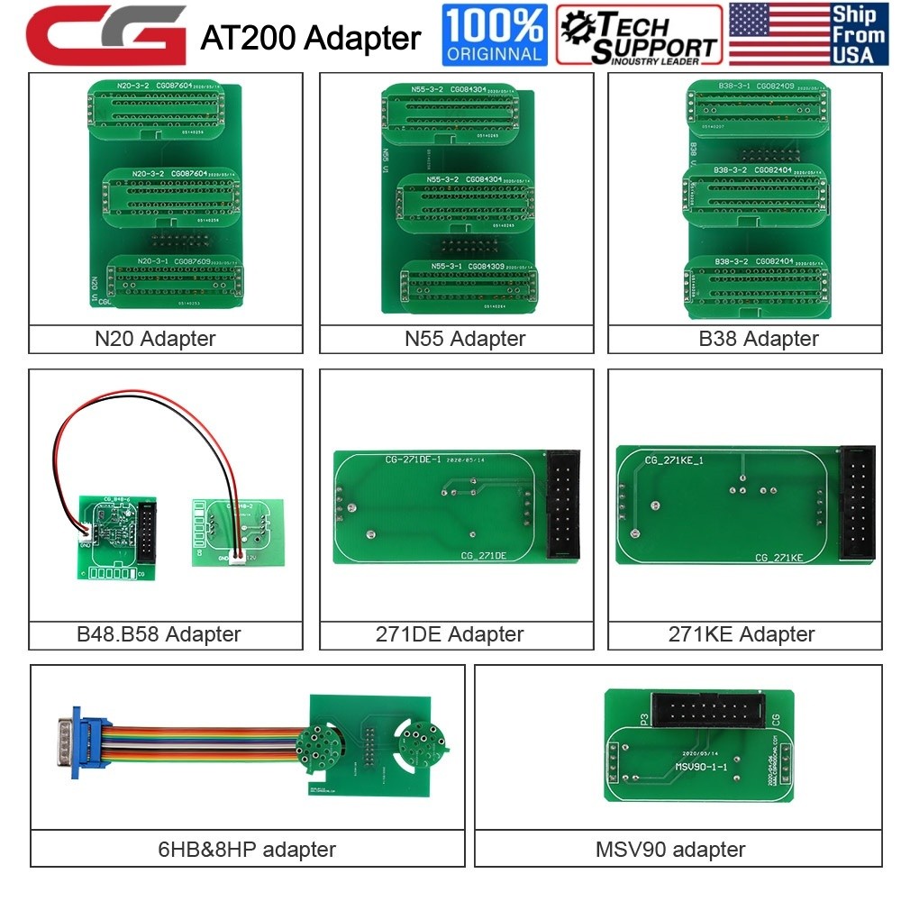 AT200 FC200 Adapters Set With 6HP & 8HP/MSV90/N55/N20/B48 Work with AT200 FC200