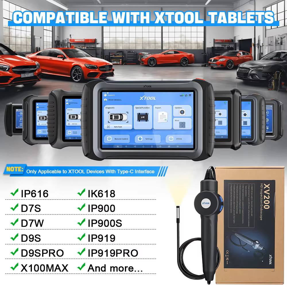 XTOOL D9S PRO Car Diagnostic Scan Tool Bi-Directional & Programming + Endoscope
