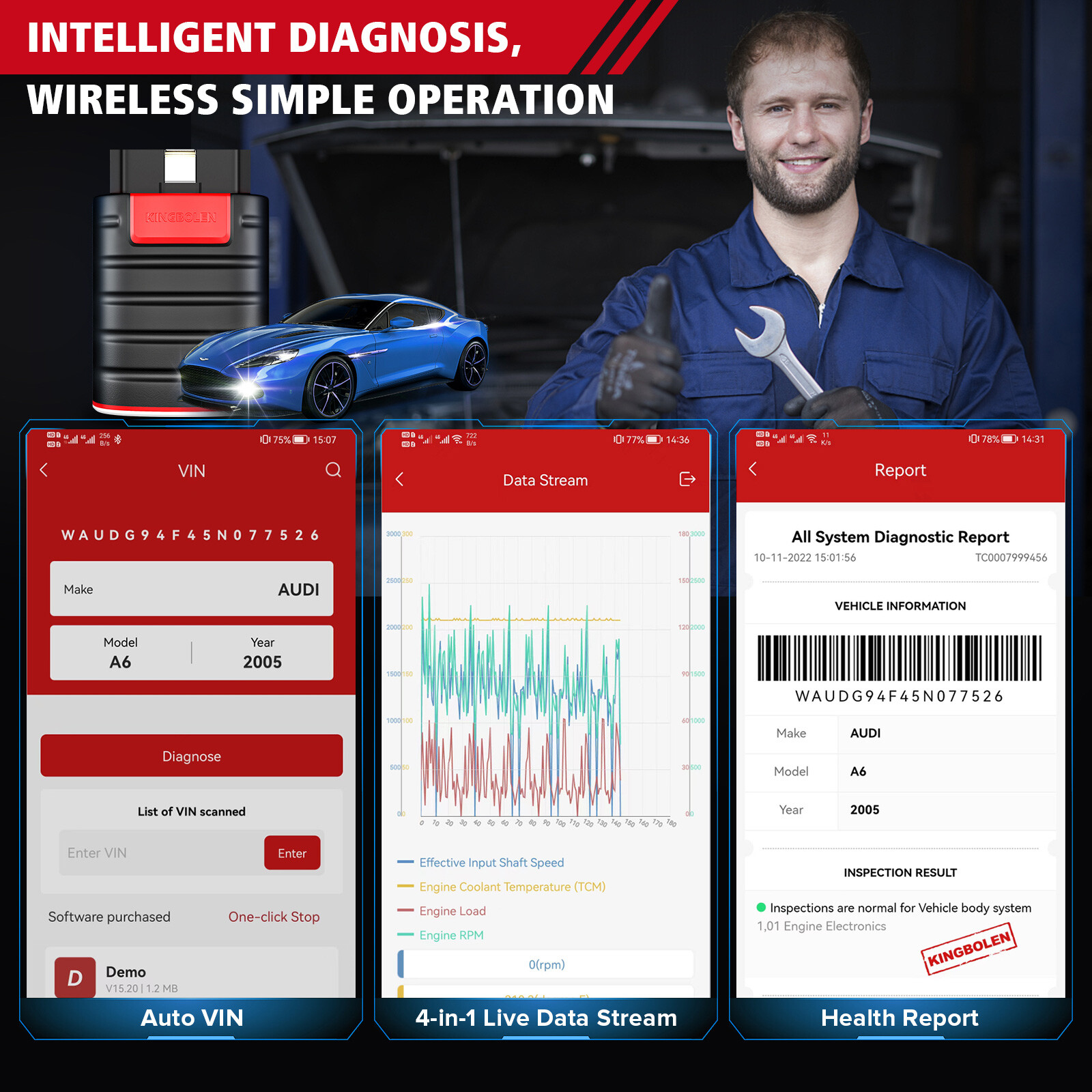 KINGBOLEN EDIAG Old Boot Car Diagnostic Tool Scanner Bidirectional as Thinkdiag